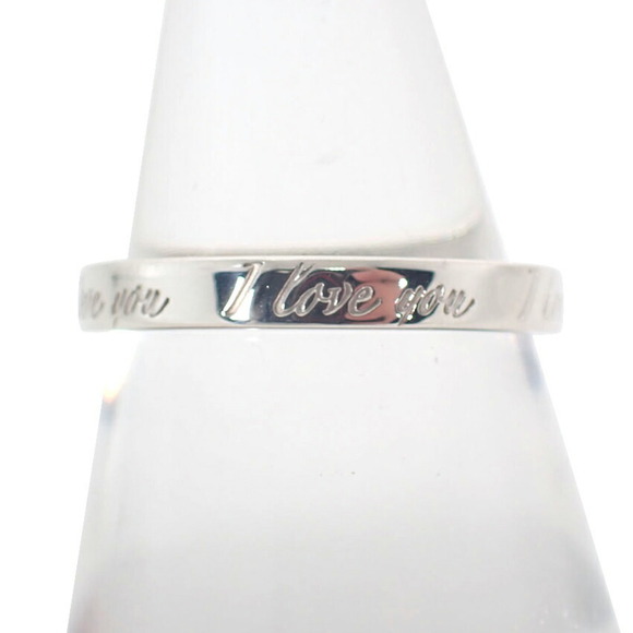 TIFFANY 925 Notes Narrow I Love You Ring Size 12